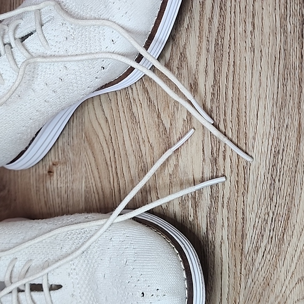 Cole Haan Grand Womens Stitchlite Wingtip Oxford Almond Toe White Tennis Shoe - Picture 7 of 9
